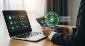 Kiểm tra chất lượng trang Fanpage màu xanh.