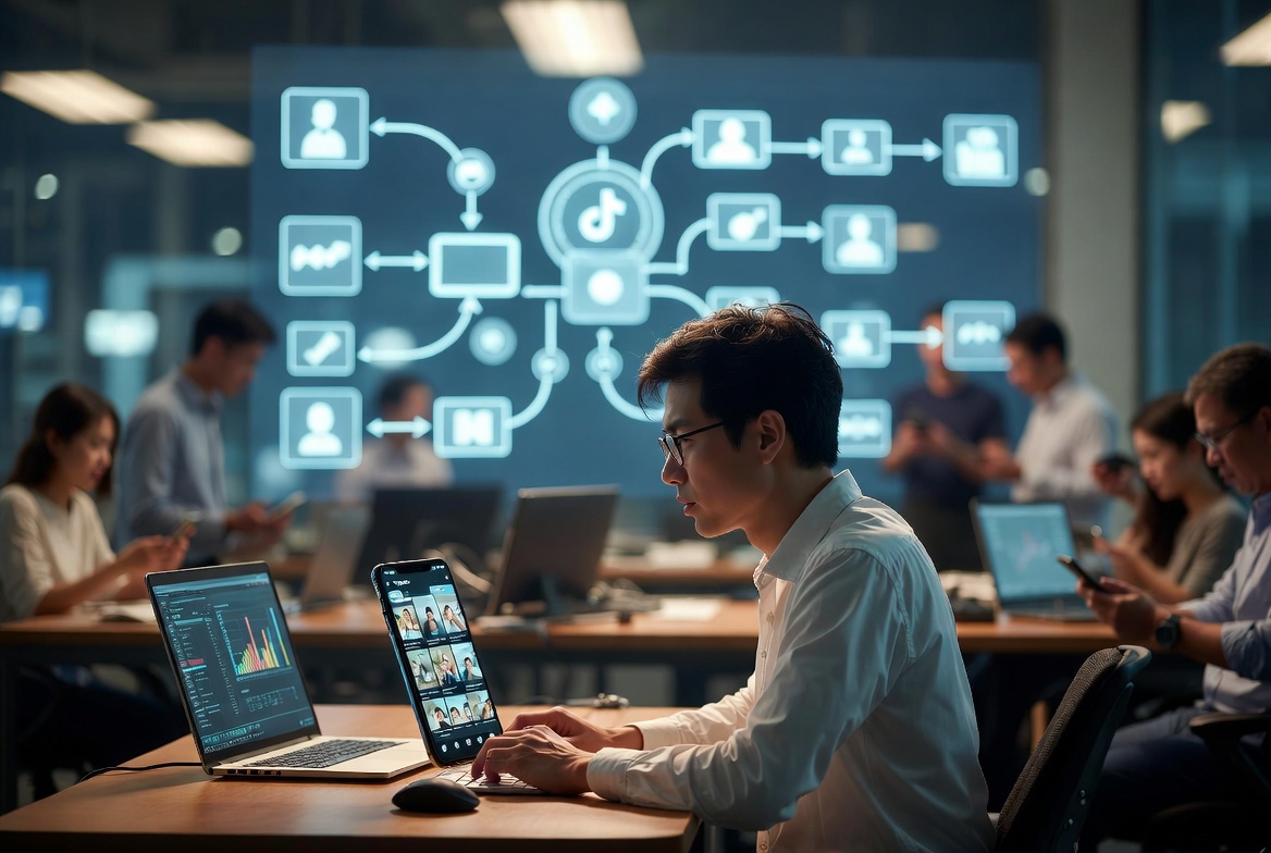 infographic huong dan cach xay kenh tiktok trieu view voi khung gio vang